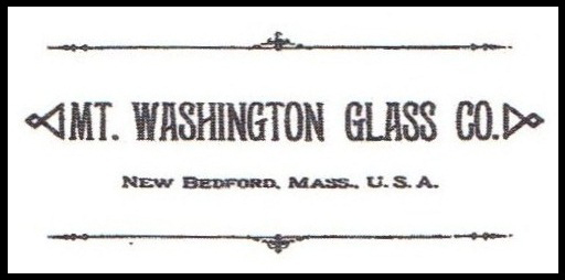 Mt. Washington Glass Co. New Bedford, Mass., U.S.A. Mark