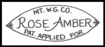 Mt. W.G. CO. Rose Amber Pat. Applied For Mark